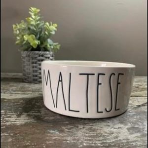 Rae Dunn MALTESE Dog Bowl